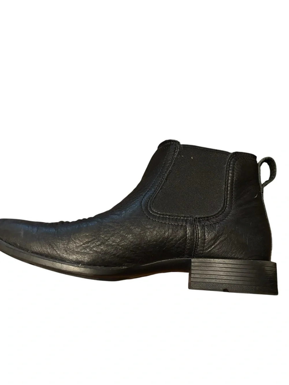 Ariat Booker Ultra Leather Western Chelsea Boots Square Toe Black -Men’s 10 D - Picture 4 of 15